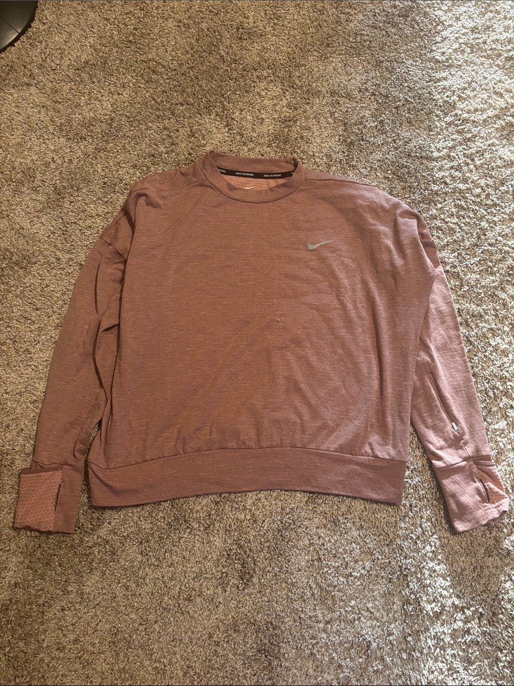 Nike Women’s Crewneck Long Sleeve in Dusty Mauve